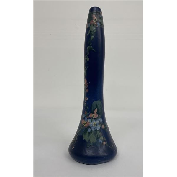 Weller Blue Pottery Bud Vase 10.5" Hudson Blue