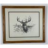 Image 1 : Michael Graham Pencil Drawing of a Whitetail Deer