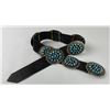 Image 11 : Navajo Sterling Silver Turquoise Concho Belt