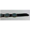 Image 3 : Navajo Sterling Silver Turquoise Concho Belt