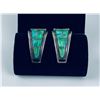 Image 1 : Zuni Opal Inlaid Sterling Silver Watch Band Tips