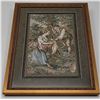 Image 1 : Antique Framed French Tapestry Orchard Scene