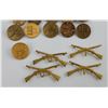 Image 3 : Lot of Post WW1 Gilt Collar Discs Insignia