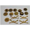 Image 4 : Lot of Post WW1 Gilt Collar Discs Insignia
