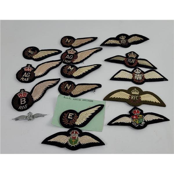 Lot of British Commonwealth Flight Wings Patches