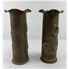 Image 2 : Pair of 1915 Canadian WW1 Trench Art Shells