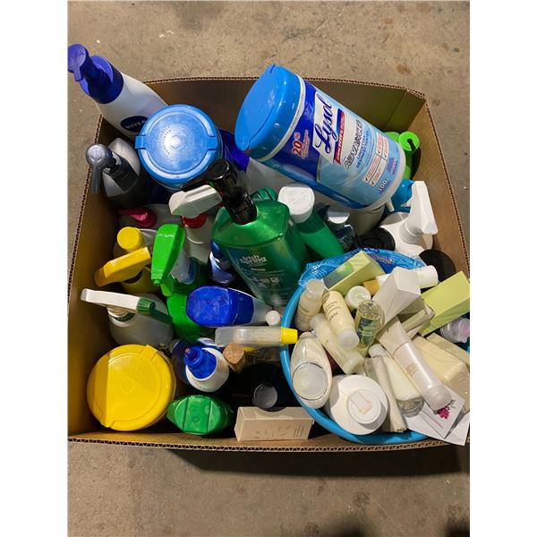 Lot of cleaning and shampoo ect
