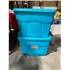 Image 1 : 2 Rubbermaid bins with lids
