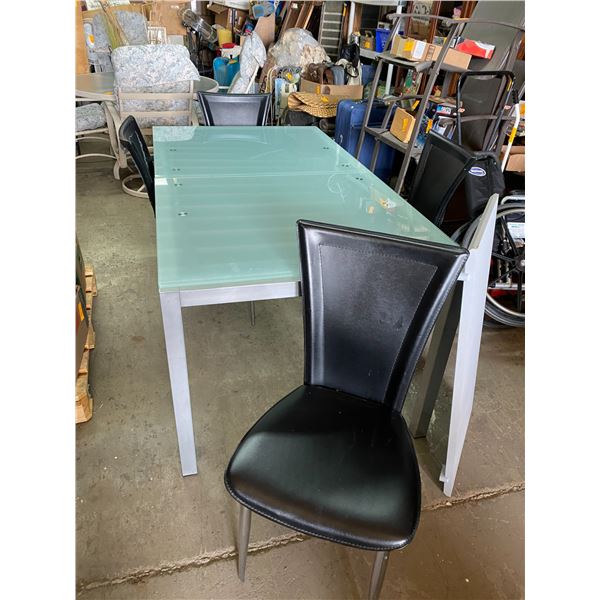 Glass table and 4 chairs that need reapair
