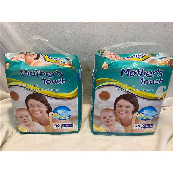 8-12 lbs new diapers 2 pkg