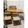 Image 4 : Teak table 4 chairs with slide out leafs missing bolts for assembly