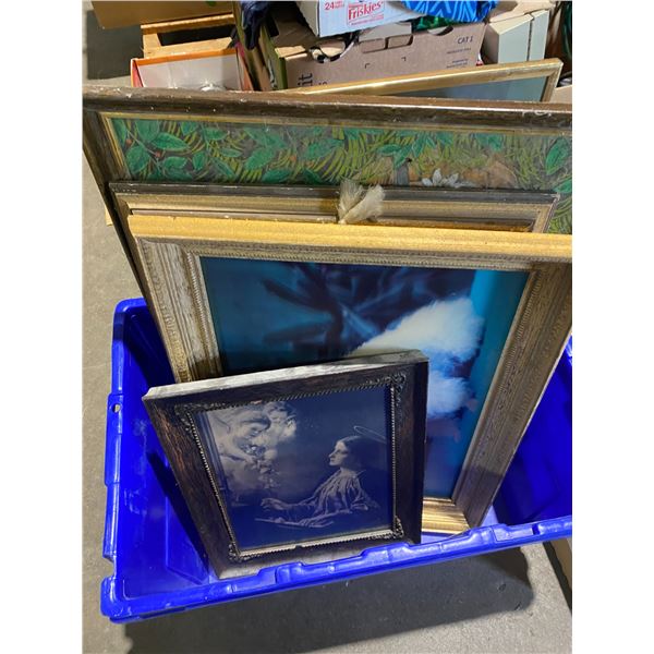 lot of pictures and frames