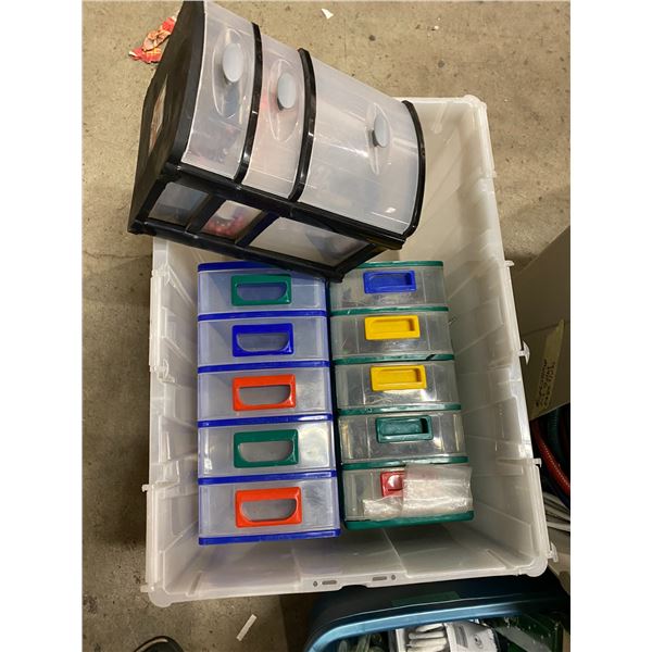 Bin of smaller storage containers