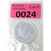 Image 1 : 1 Oz .9999 Fine Silver 2006 Canada Maple Leaf Coin