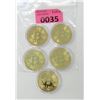 Image 1 : 5 Copper 2013 Bitcoin Commemorative Rounds