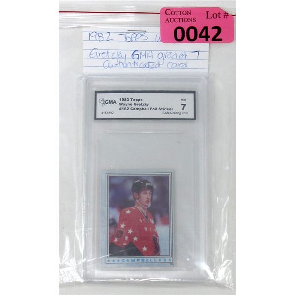 Graded 1982 Wayne Gretzky Topps Hockey Card