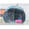 Image 1 : Large Blue Brazilian Agate Crystal Bookend Set