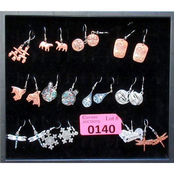 12 New Pairs of Frederick Design Metal Earrings
