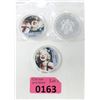 Image 1 : 3 US Mint Marilyn Monroe Coloured Rounds