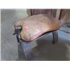 Image 1 : Vintage Leather Topped Camel Seat