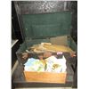 Image 1 : Box of Post Cards & Vintage Suitcase of Photos