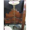 Image 1 : Antique Floor Lamp with Glass Shade