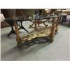 Image 1 : Glass Topped Oval Coffee Table