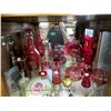 Image 1 : Shelf Lot of Vintage Ruby and Cranberry Glass
