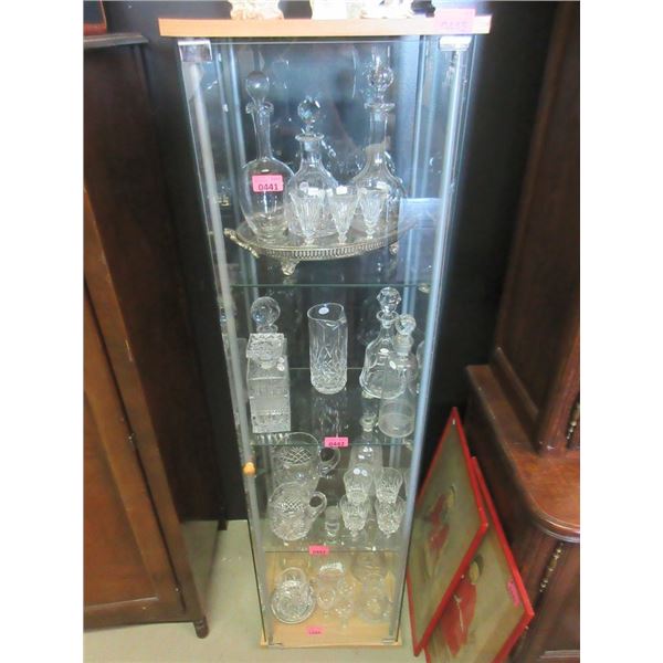 Glass Display Cabinet - 14" x 16" x 65" tall