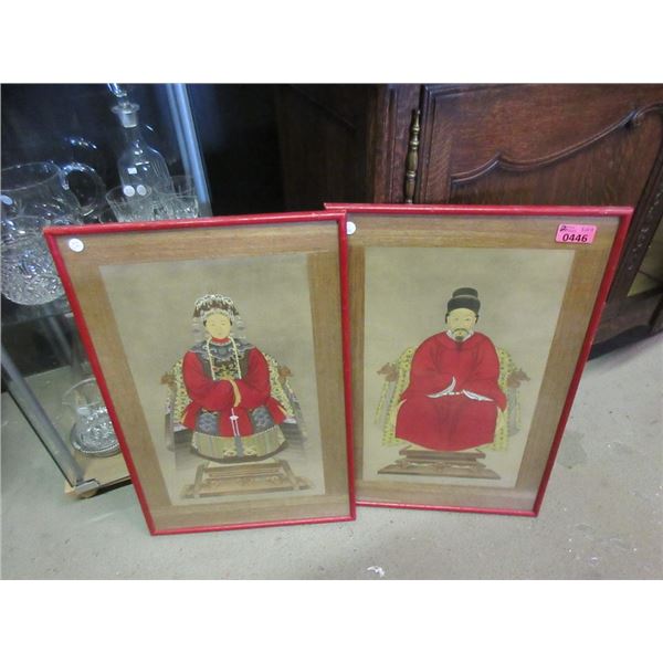 2 Vintage Asian Portrait Prints