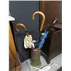 Image 1 : Brass Umbrella Stand and Contents