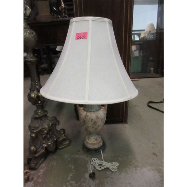 Vintage Table Lamp with China Base