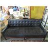 Image 1 : 6 Foot Black Mid-Century Sofa