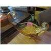 Image 1 : Vintage Signed Chalet Amber Glass Bowl