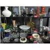 Image 1 : Shelf Lot of Assorted Coloured Glass & More