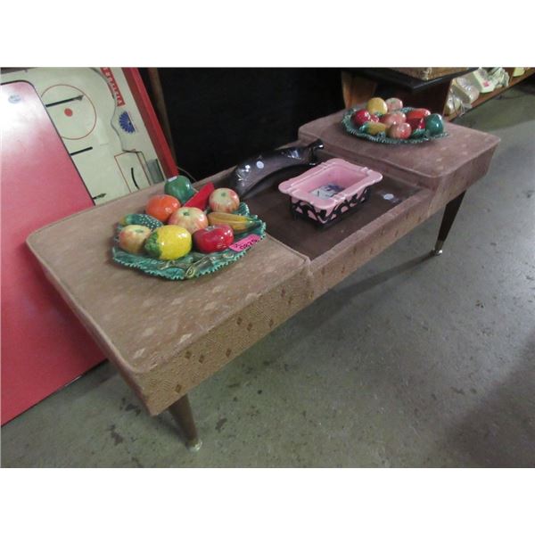 Vintage Coffee Table Bench and Contents