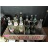 Image 1 : 7-UP Wood Crate with Assorted Glass Bottles