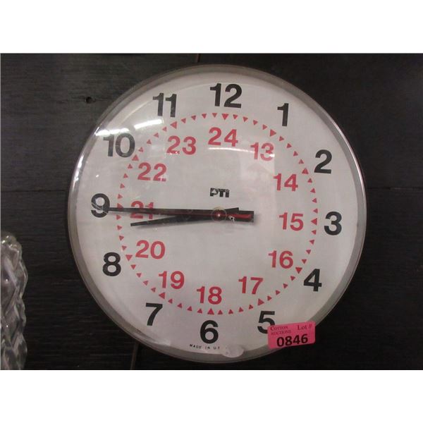 PTI Electric 12" Advertising Wall Clock