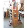 Image 1 : Narrow Pine Shelf with Door in Base