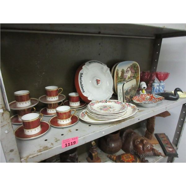 Shelf Lot of Antique Collectibles