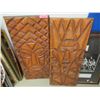 Image 1 : Two 1965 Leo Holecombe Carved Wood Panels