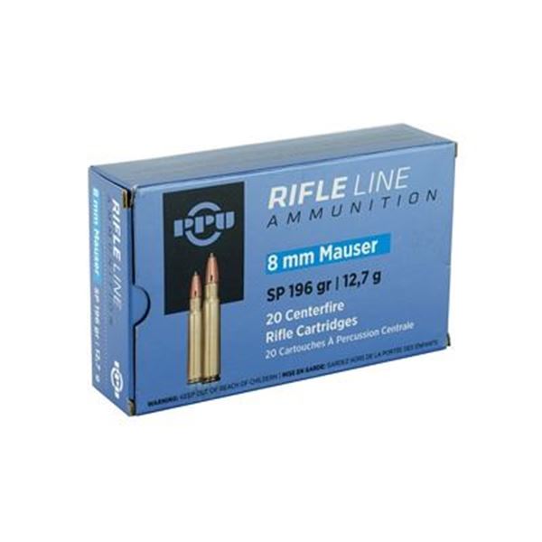 PPU 8MM MAUSER SP 196GR - 20 Rds