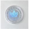 Image 2 : 1 Oz. Fine Silver 2001 Maple Leaf Hologram Coin