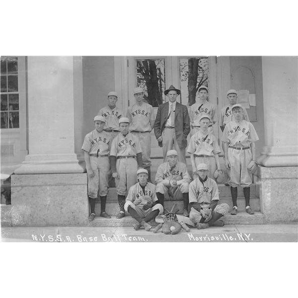 Morrisville, New York N.Y.S.S.A. Baseball Team Real Photo Postcards