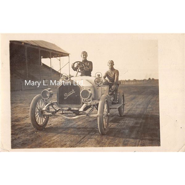 Buick Auto Race Team Fisk Tire Shirt Real Photo Postcard