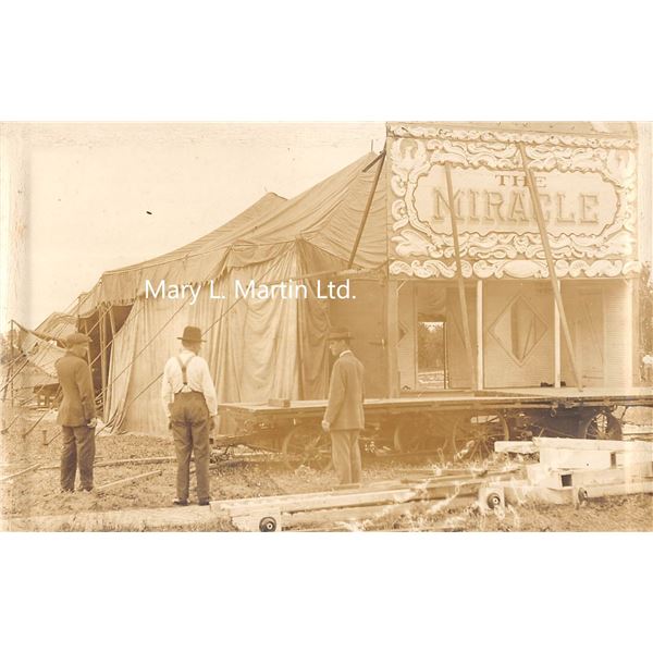 Larned, Kansas Brundage Show May 26, 1915 Amusement Disaster Real Photo Postcard