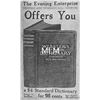 Image 1 : Webster's Dictionary Advertising Evening Enterprise Postcard