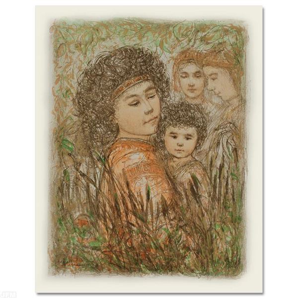 "Pharaoh's Daughter with Moses in Bulrushes" Limited Edition Lithograph by Edna