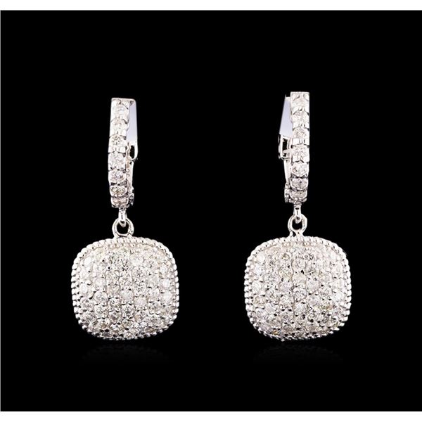 14KT White Gold 1.38 ctw Diamond Earrings