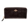 Image 1 : Coach Black Debossed Logo Leather Zippy Wallet